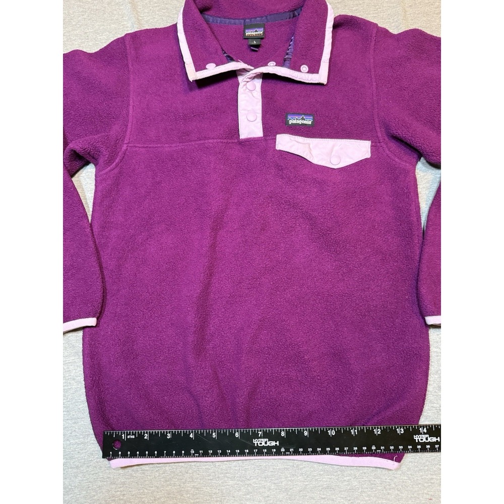Patagonia Synchilla Kids Fleece Pullover Purple  Size L (12) EUC - Picture 4 of 14